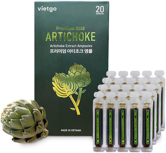 비엣고 베트남 프리미엄 골드 무설탕 아티초크앰플 1박스(20개입), 20개, 10ml