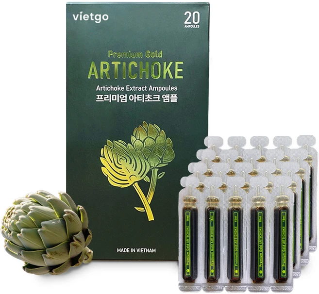 비엣고 베트남 프리미엄 골드 무설탕 아티초크앰플 1박스(20개입), 20개, 10ml - 쿠팡