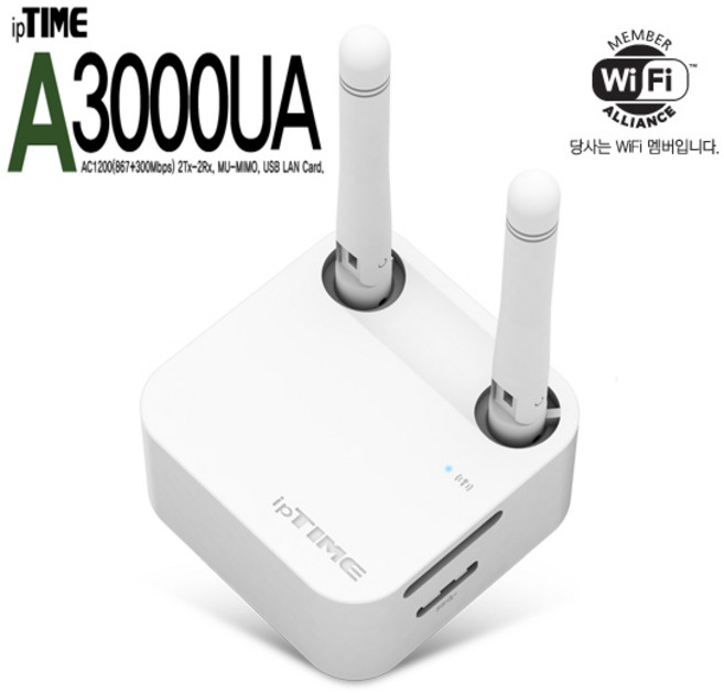 ipTIME 무선랜카드, A3000UA, 1개
