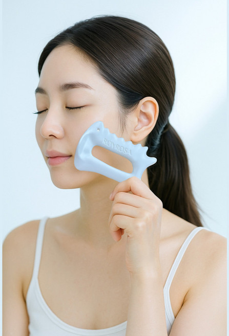 로이로사 괄사 세라믹 도자기 올인원 괄사마사지 페이스 바디 두피 안마 젠느뷰티 전용파우치 선물박스 증정, 화이트, 1개