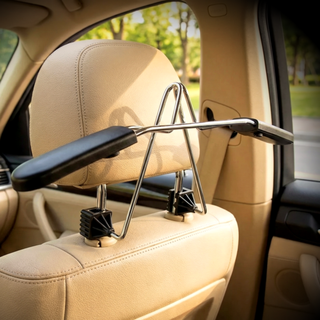인더비클 차량용옷걸이 자동차옷걸이 헤드레스트 행거, 차량용옷걸이(본품만), 1개, 블랙