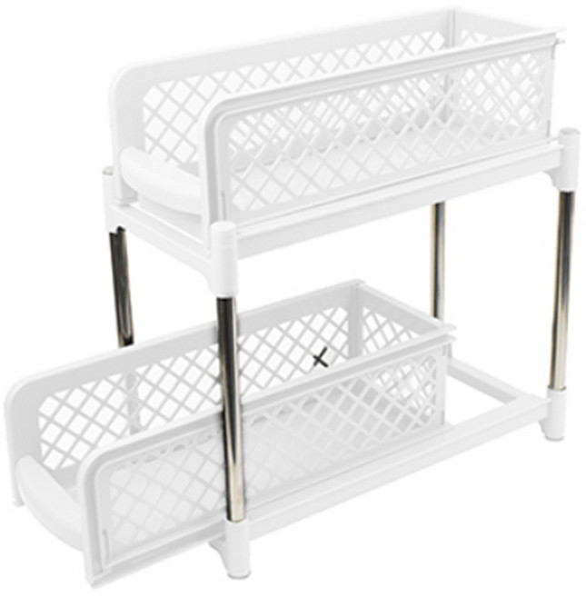 탕비실정리 2단선반 양념통정리함 간식 티백 정리대