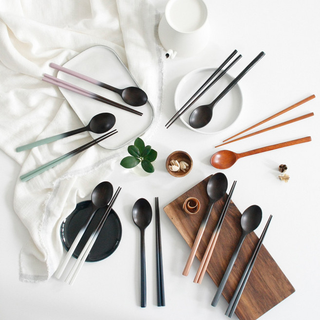 다듬 옻칠 수저세트 - 7color (천연옻칠 핸드메이드), 퍼플로즈