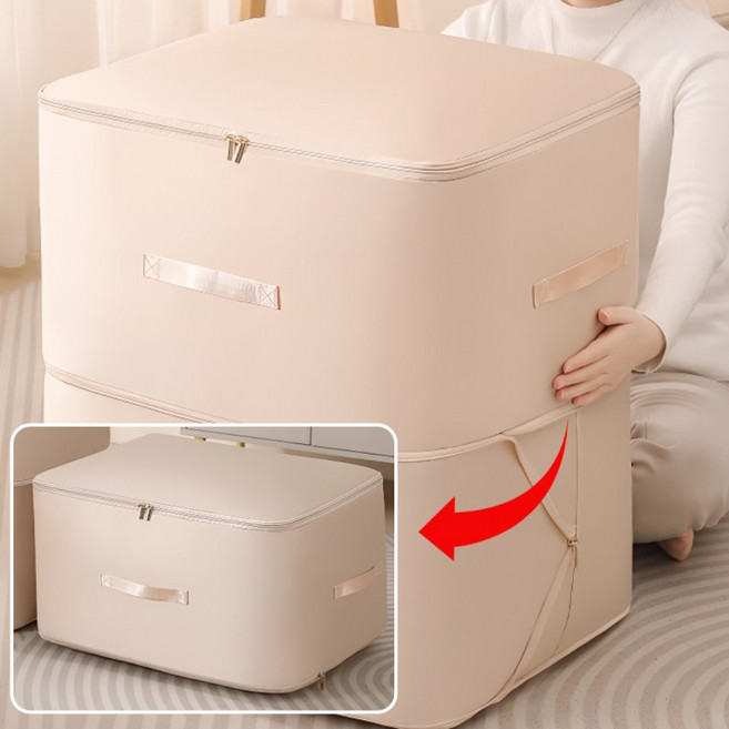 이불 옷 압축팩 파우치 아이보리 특대형 2개, 1개, 2개입