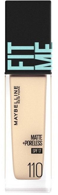MAYBELLINE 媚比琳 FIT ME反孔特霧粉底液 【全新升級PRO版】 2028後, 110 【全新升級PRO版】 2028後, 1個