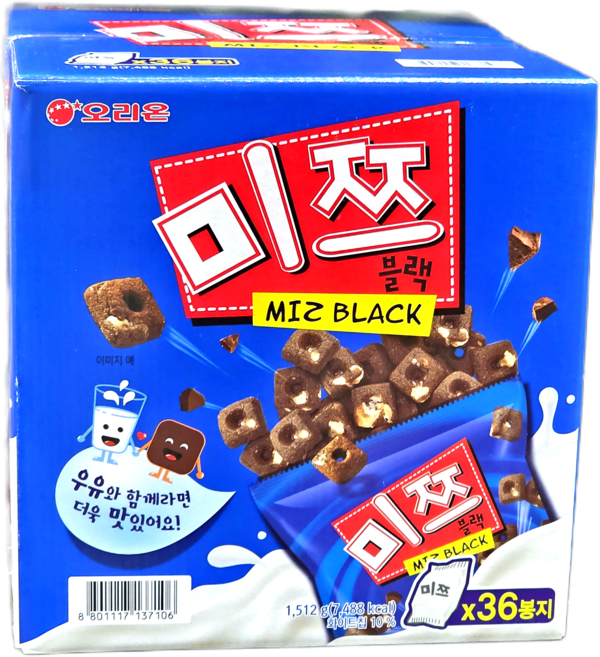 초미니 쿠키 오리온 미쯔 블랙 미니, 42g, 36개