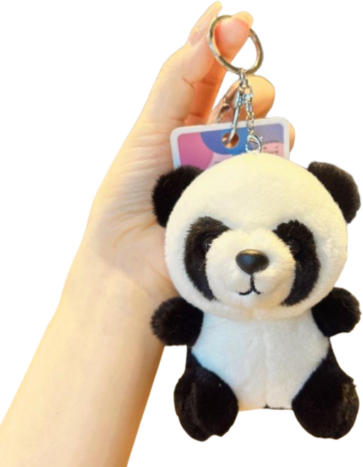 대어 스토어 귀여운 판다 인형 가방 키링 열쇠고리, 1개