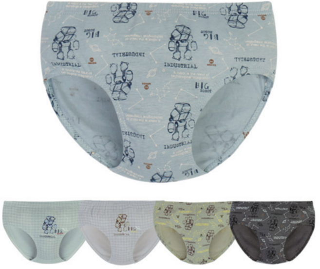 엠알키즈 남아용 삼각팬티 5종세트 스마트로봇