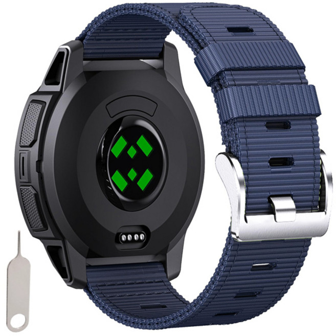 Garmin Instinct/Instinct 2 47mm/Instinct 3 45mm/Instinct 2X 스트랩용 22mm 26mm 나일론 밴드 Forerunner 970/965, [02] Blue, [05] Approach S60 S62