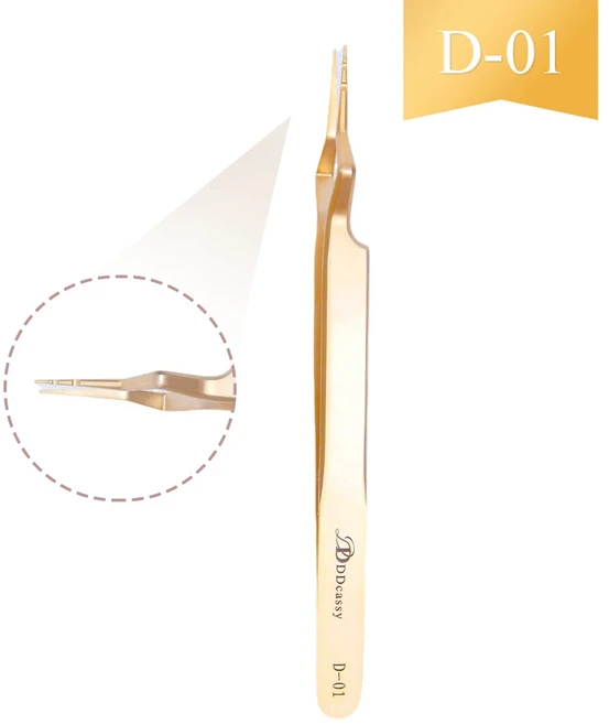 볼륨 속눈썹 핀셋 정전기 방지 미끄럼 방지 고밀도 정밀 정확한 핀셋 니퍼 포인트, 03 D-01
