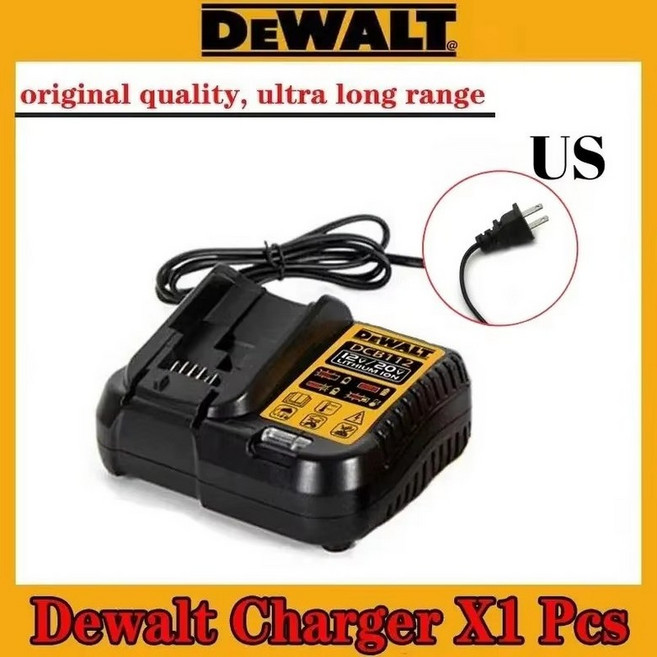 DeWALT 오리지널 배터리 20V/60V 6Ah 9Ah MAX FlexVolt for DCB606 DCB205 DCB206 DCB209 DCB182 전동 공구, [03] Dewalt Charger-US X1