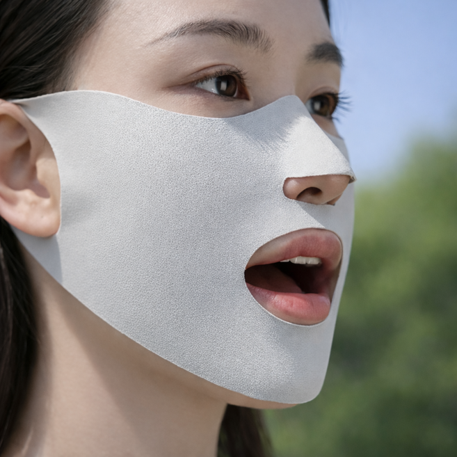 네오런 스포츠마스크 자외선차단 여름 골프 등산 러닝 숨쉬기편한, 1세트, 그레이 1+1