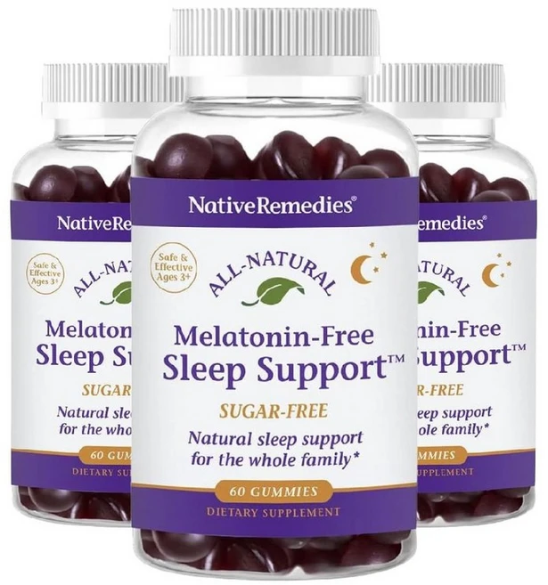 3개 미국 Native Remedies 천연 수면보조 무설탕 젤리 180정, 60정 - 쿠팡