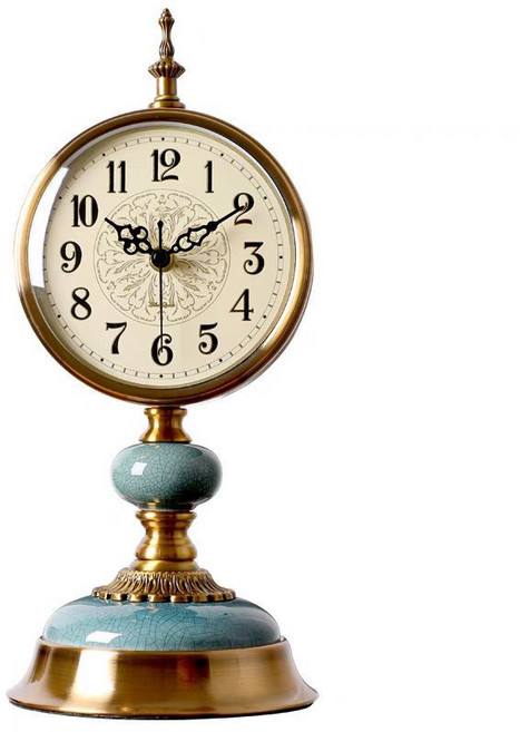 유럽 레트로 고급 음소거 엔틱 탁상시계