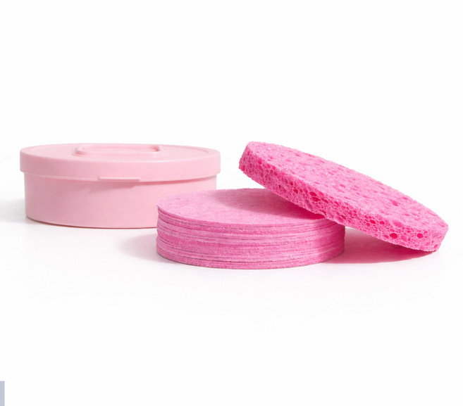 안크 클렌징 압축 해면 스펀지 20개입 (케이스 포함), 1개, 핑크