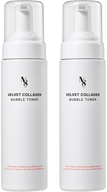 넘버에잇 벨벳 콜라겐 버블 토너 수분 보습 저자극, 2개, 200ml