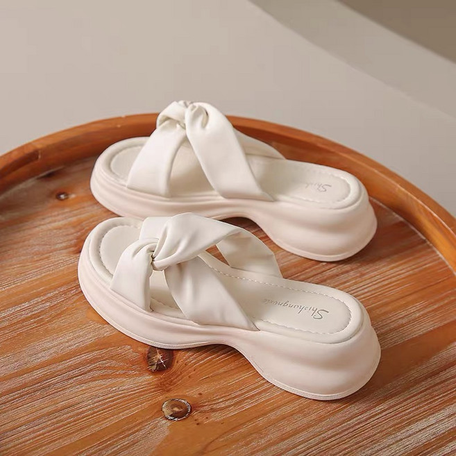 Sokai 여성 여름 통굽 슬리퍼 키높이 통굽 5.5cm 패션 발편한 웨지힐 통기성 미끄럼방지 슬리퍼 캐주얼화 여름 샌들2122