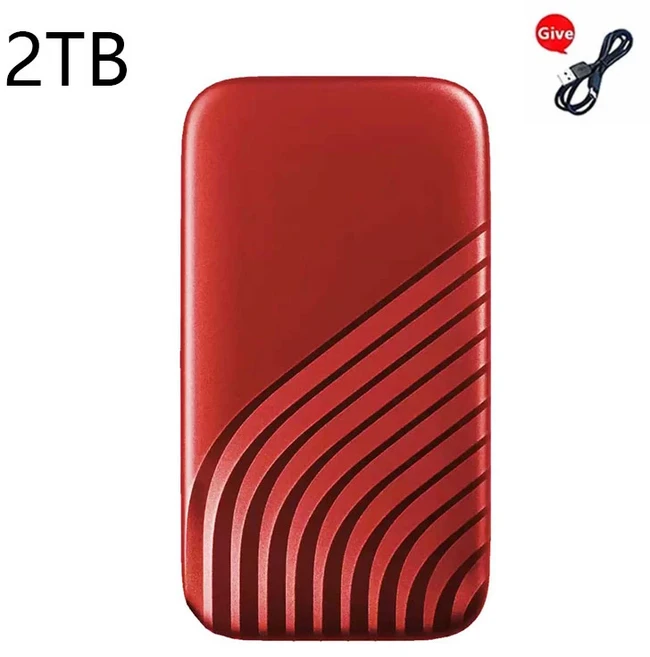 레노버 2026 신형 SSD 플래시 하드 드라이브 외장형 Type-C 고속 USB3.1 2TB 저장장치 휴대용 HD 디스크 노, 13 2TB red