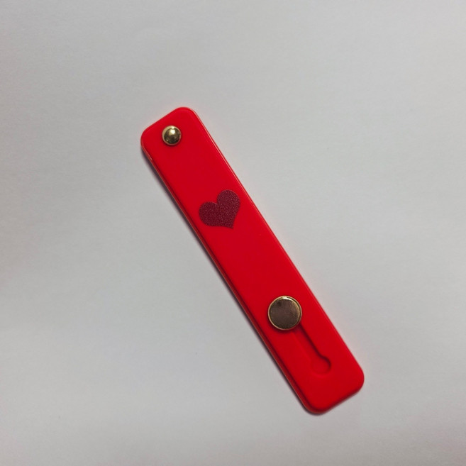 다다 스마트폰 거치대 러블리 핑거스트랩 1p, 1개, 레드