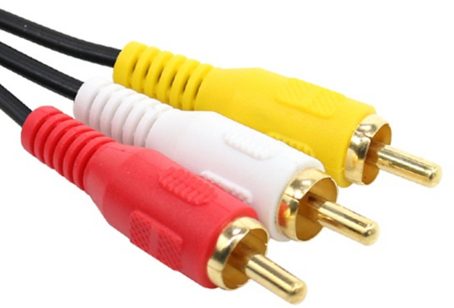 3RCA 오디오 비디오 AV 컴포지트 RCA 영상 음성 티비 셋탑박스 연결케이블, 1.5m, 1개