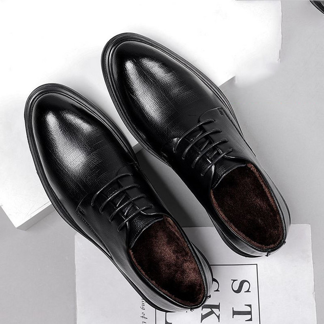 소가죽 남자 편안한 구두 정장구두 겨울 캐주얼 방한화 털안감 남성신발HF