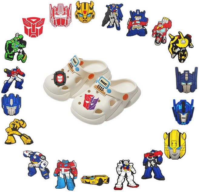 로봇 로보트 변신 자동차 참 신발 악세사리 실내화 꾸미기 미니 슬리퍼 신발꾸미기 슬리퍼 슈즈참735070-735910