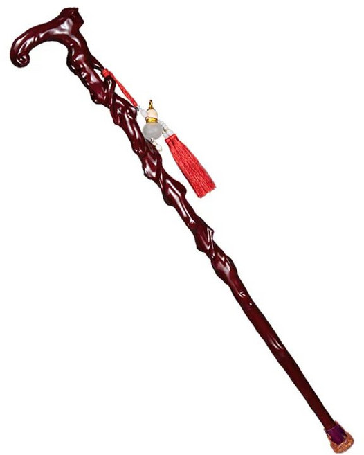 어르신지팡이 청려장 명아주 미끄럼방지 경량 지팡이 목발 연수목 나무, 10. B형 뿌리 조각 160-165cm, 1