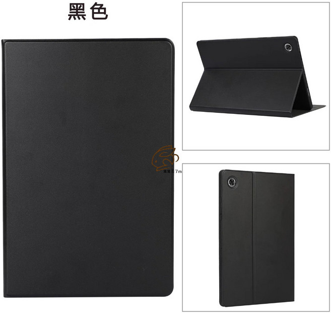 適用三星平板 一折前撐皮套, 黑色,TAB-S9plus-12.4吋, 1個