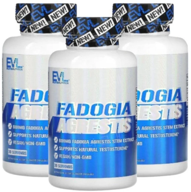 EVLution Nutrition 파도지아 아그레스티스 600mg 베지캡슐 30정, 3개 - 쿠팡