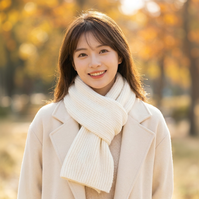 R Succeed I 여성 겨울 데일리 목도리 따뜻한 소프트 에 베이직 머플러