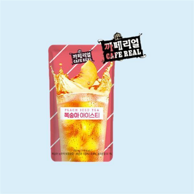 까페리얼 복숭아 아이스티, 230ml, 20개