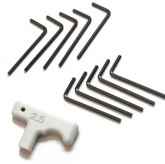 L자 육각렌치 2.5mm 10개 손잡이 핸들 1개 세트