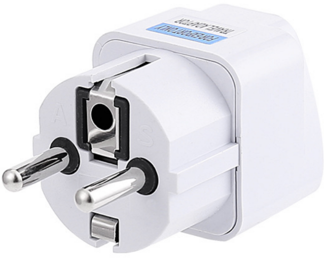 나노볼트 멀티 변환 플러그 변환 어댑터 일반형 화이트 중국 돼지코, 1개