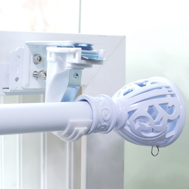 윈샵 25mm 못없이 설치하는 커튼봉 무타공 노피스, 무타공브라켓_화이트(2개)