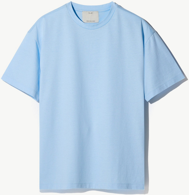 [STCO] 남성 실켓-코튼 에센셜 반팔 티셔츠 세미오버핏 블루