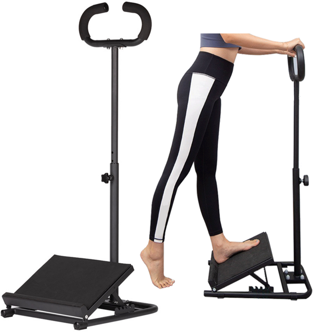 바디코위 스트레칭 보드 종아리 레그 릴렉서 발목 경사대 아킬레스건 운동기구, 검정, 1개