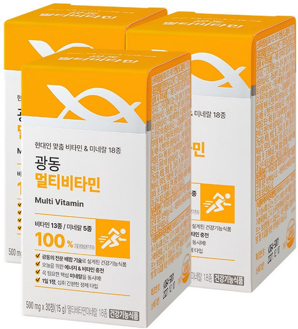 광동 멀티비타민, 3개, 30정