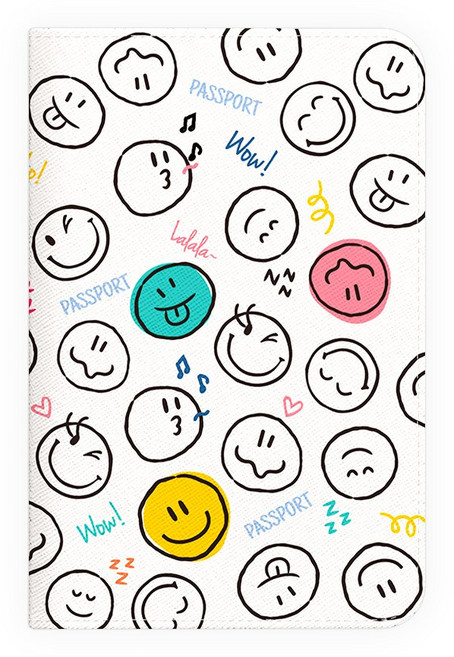 저스트포유 와글와글 스마일 해킹방지 여권 케이스