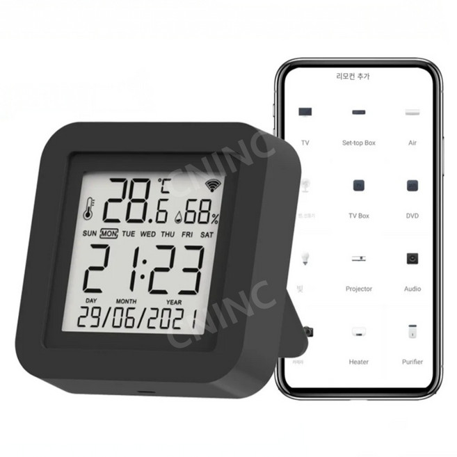 스마트 IOT 온도 습도 센서 IR 리모컨 측정값에 따른 자동 제습기 에어컨 가전 동작, IOT 스마트 센서 IR리모컨, 1개