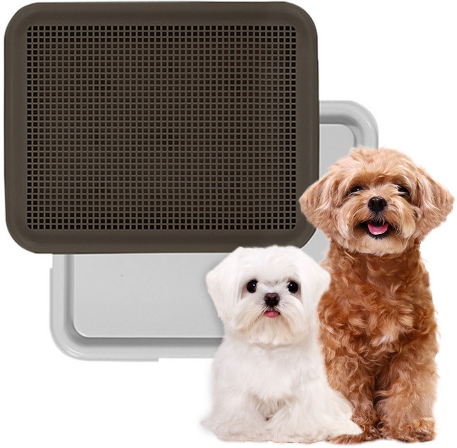 한판뚝딱 토일렛 실속형 강아지 배변판 애견 화장실, 탑브라운, 1개