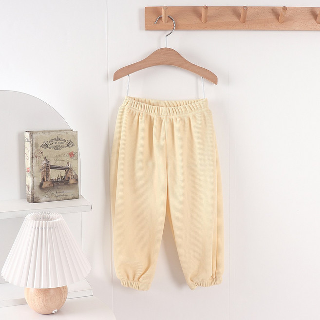 피에르 국내생산 아동용 쿨링 찰랑 무지 고쟁이 조거바지