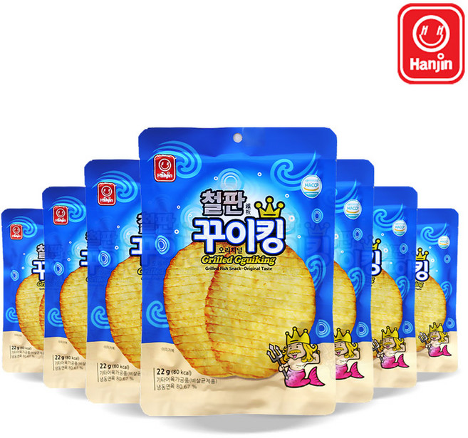 한진 철판 꾸이킹 매운맛 22g 어포 쥐포 술안주 아이들 간식, 30개