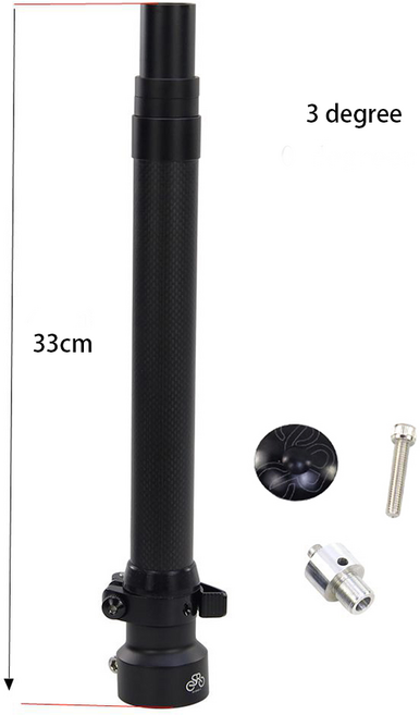 접이식 자전거용 자전거 탄소 줄기 헤드튜브 핸들바 스템, 11. 330mm 3 degree, 1개