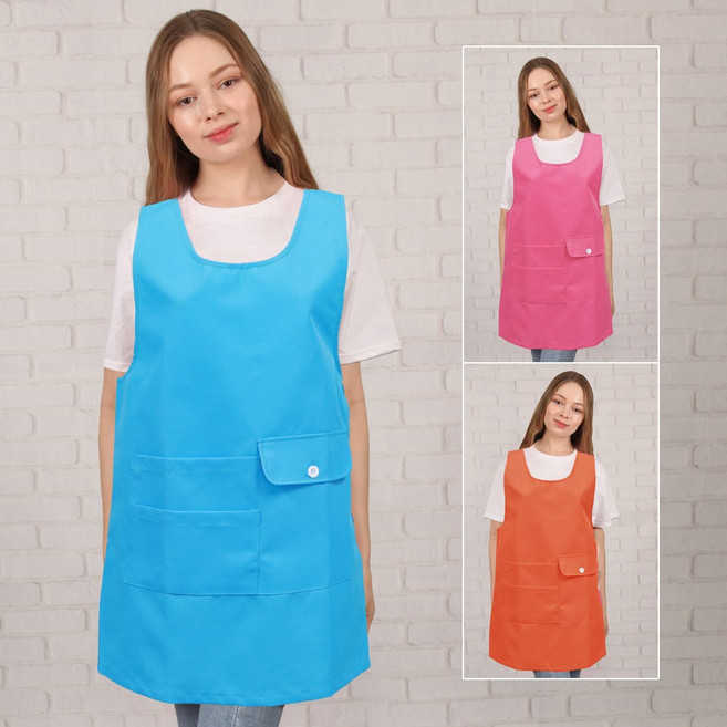 레뷰가운 생활방수 원피스 앞치마 요양보호사 간병인 복지센터 AE347, AE347 핑크L, 1개