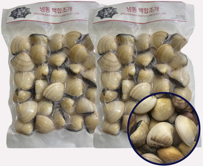 다인수산몰) 냉동 백합조개 1kg 인도네시아수산몰) 냉동 백합조개 1kg 인도네시아 탕 봉골레 조개탕 찜, 1개