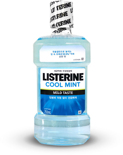 리스테린 쿨민트 마일드 순한 입냄새제거 구강청결제 가글 750ml, 1개