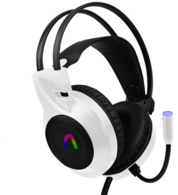 앱코 N460 가상 7.1 게이밍 헤드셋 화이트, 블랙