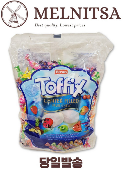 엘반 토픽스 과일향 츄위캔디, 1kg, 1개