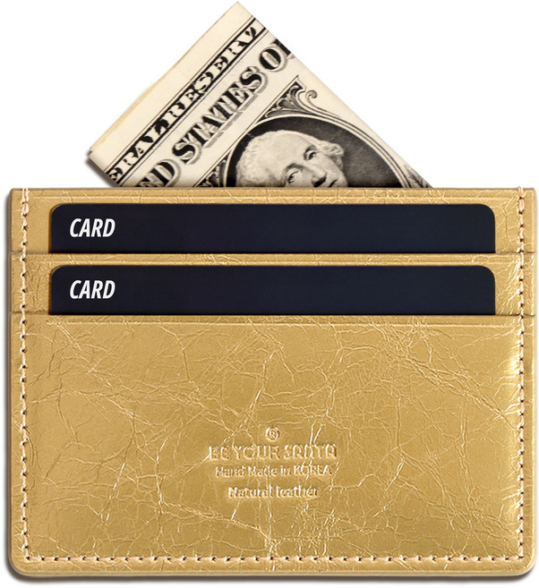 비유어산타 이태리 천연 소가죽 Made in Korea 카드지갑