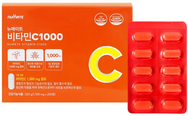뉴메이트 비타민C 1000, 200정, 1개 - 쿠팡